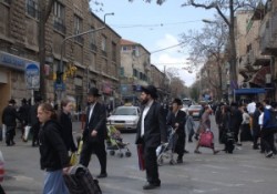 Holyland, Israel, Jerusalem Mea Shearim ultraorthodox, ultraortodox jews quarter, weekday.